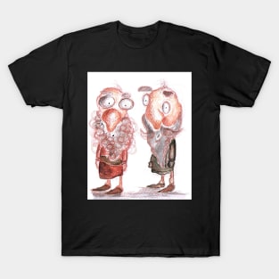 Vintage Cute Old Men Characters T-Shirt